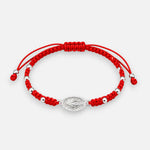 Pulsera Hilo Rojo Ajustable Virgen de los Rayos Milagrosa Esferas