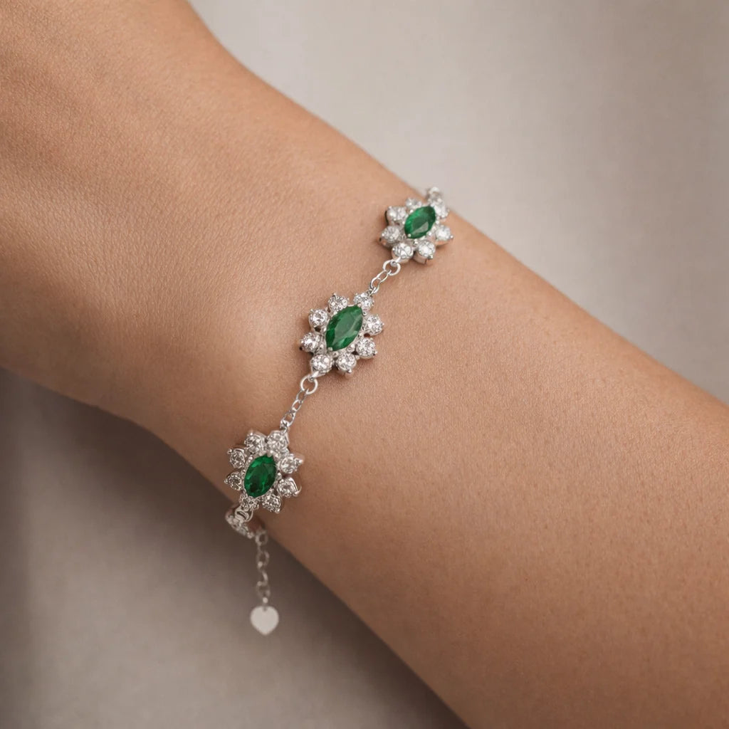 Pulsera Lady Circones Esmeralda AH8973-0