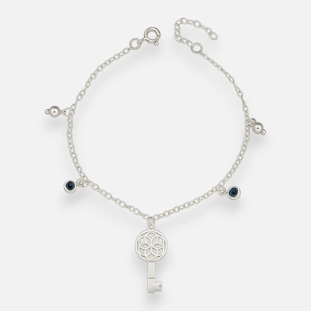 Pulsera Llave Mandala Circones Zafiro