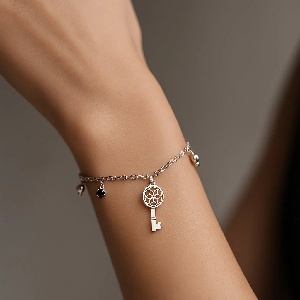 Pulsera Llave Mandala Circones Zafiro