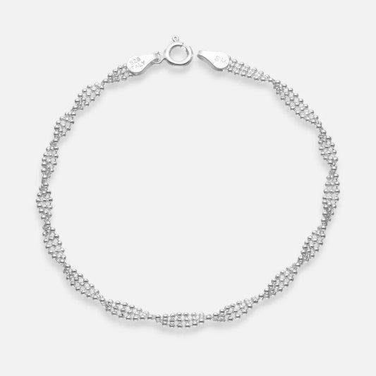 Pulsera Malla de Esferas Entorchada