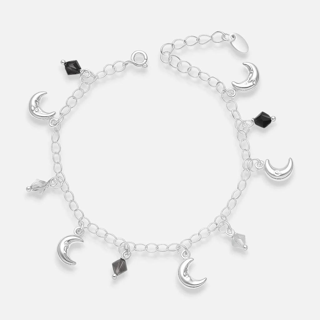 Pulsera Media Luna Cristales Multicolor