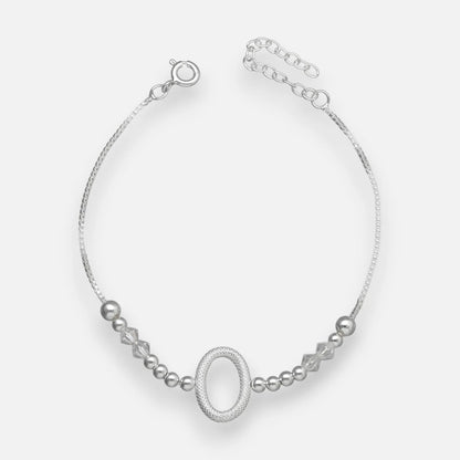 Pulsera Ovalo Esferas Hecho con Cristal Swarovski Tornasol
