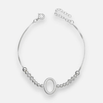 Pulsera Ovalo Esferas Hecho con Cristal Swarovski Tornasol