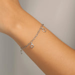 Pulsera Ovalos Corazones