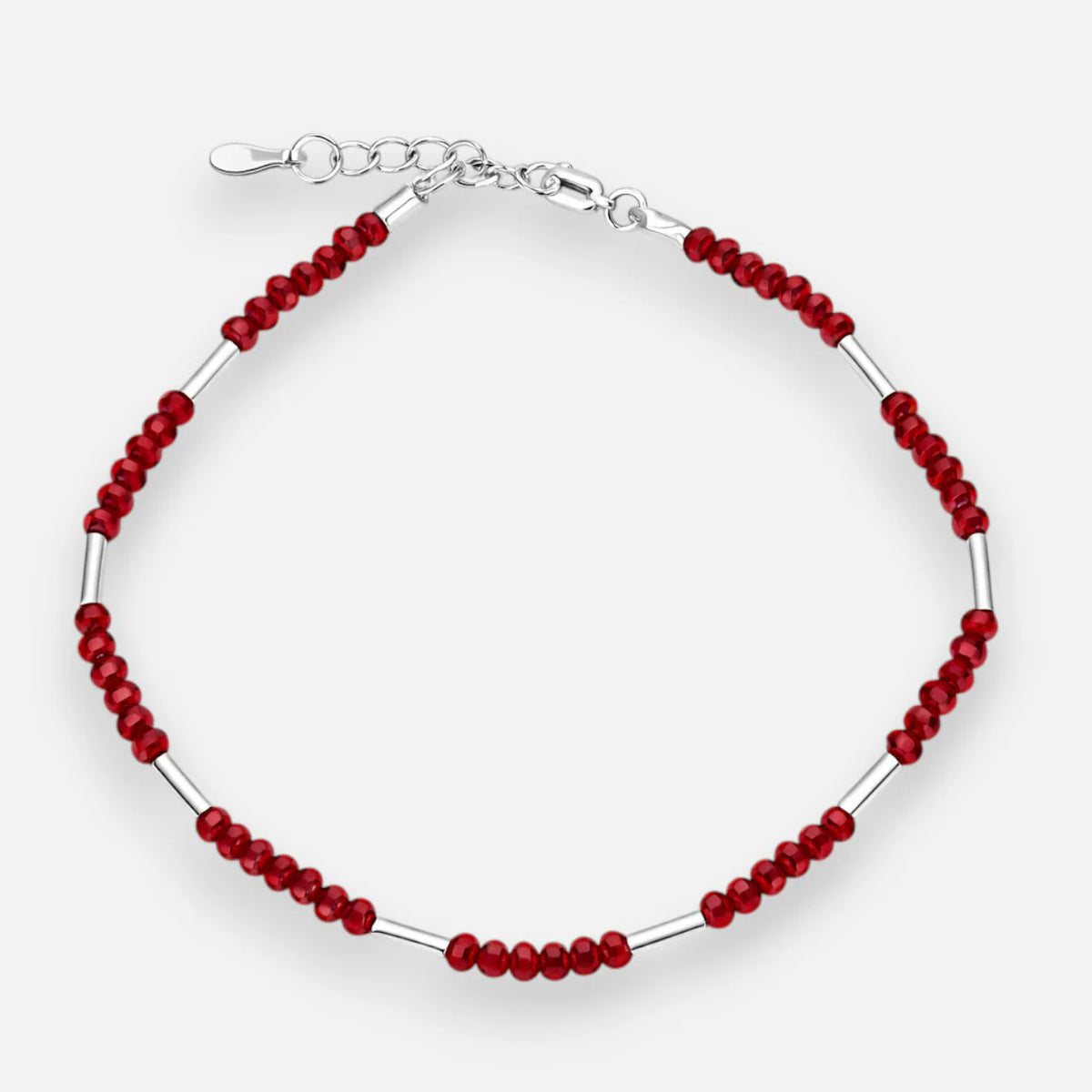 Pulsera Palitos Cristales Rojo
