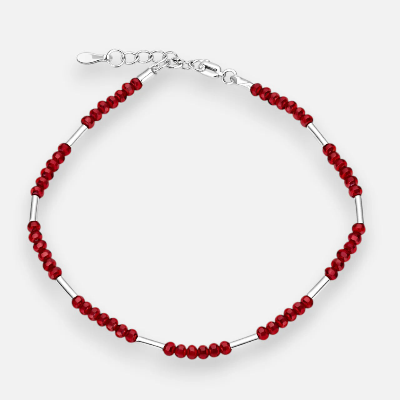 Pulsera Palitos Cristales Rojo