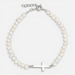 Pulsera Perlas Cruz