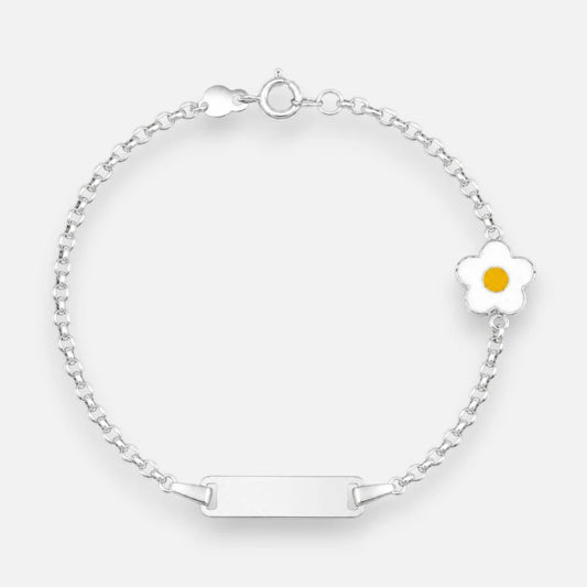 Pulsera Piocha Flor Esmaltada 18 cm