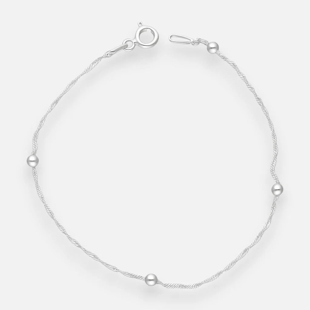 Pulsera Singapur con Esferas