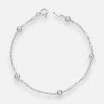 Pulsera Singapur Esferas Facetadas