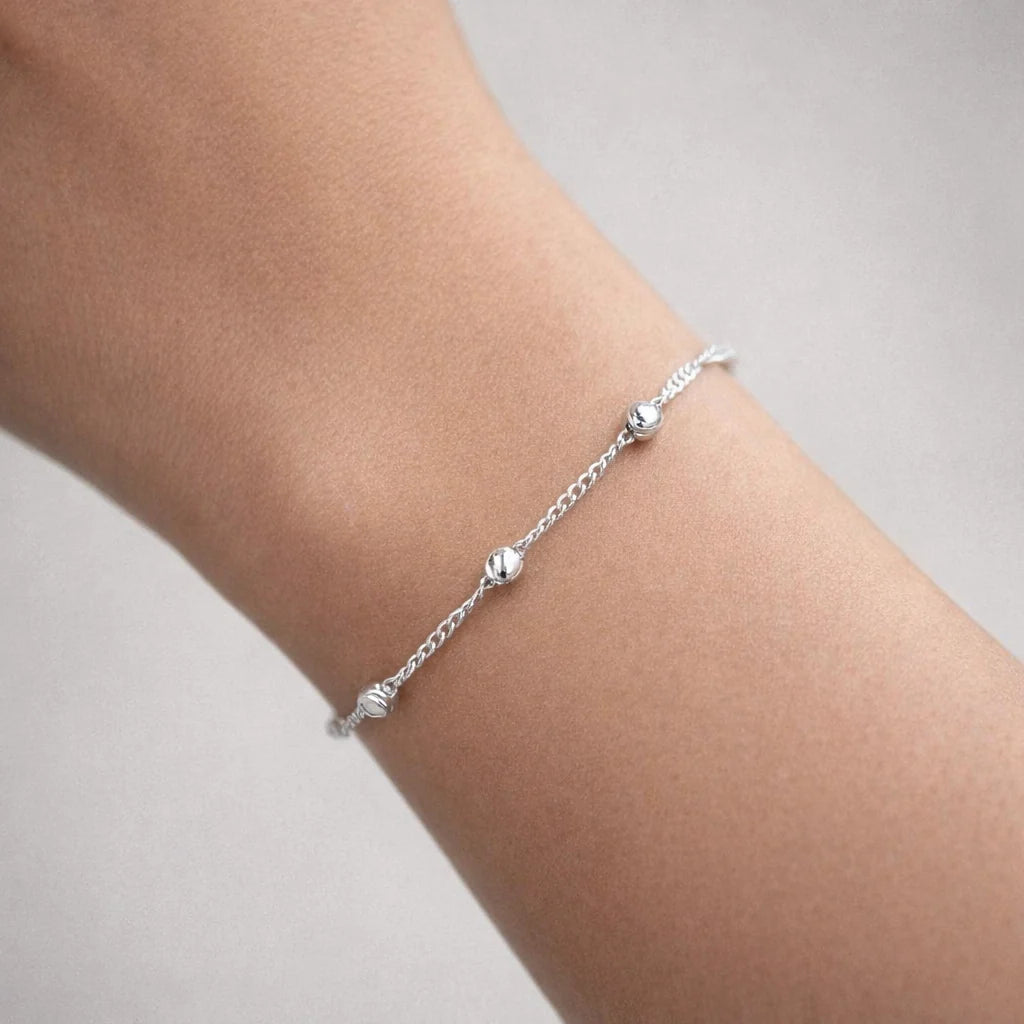 Pulsera Singapur Esferas Facetadas