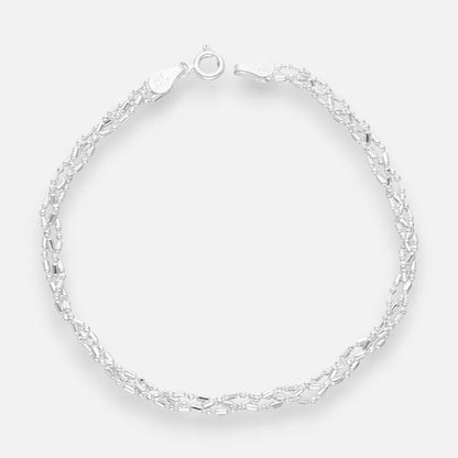 Pulsera Trenzada Hexágonos Puntos