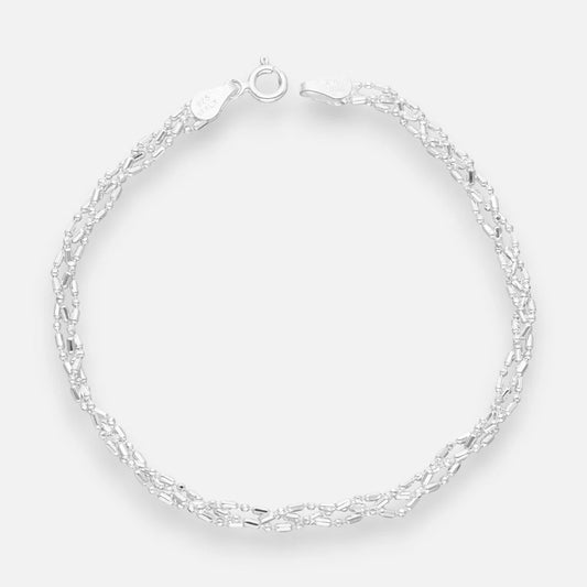 Pulsera Trenzada Hexágonos Puntos