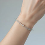 Pulsera Triple Esferas Cubos