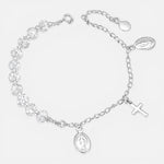 Pulsera Virgen de Guadalupe Cruz Cristales Tornasol