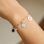 Pulsera Virgen de los Rayos Milagrosa Cristal Hecho con Swarovski Morado