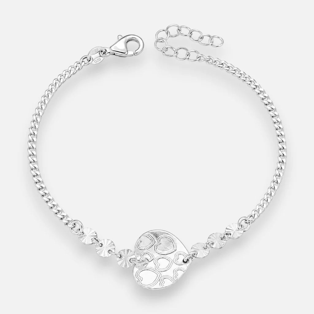 Pulsera Corazón Círculos Facetados