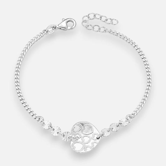 Pulsera Corazón Círculos Facetados