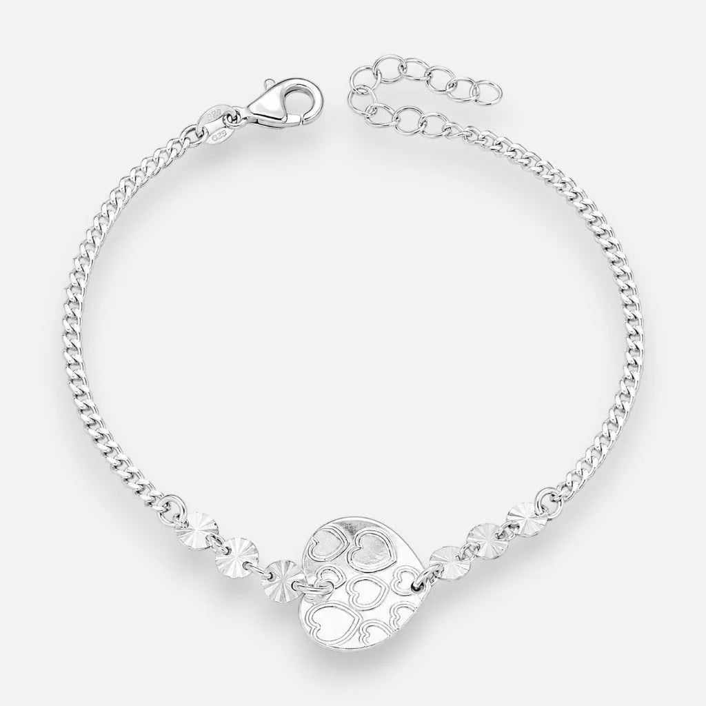 Pulsera Corazón Círculos Facetados