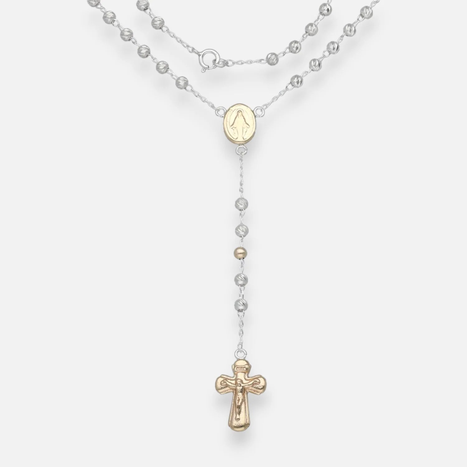 Rosario Virgen de los Rayos Milagrosa en Oro