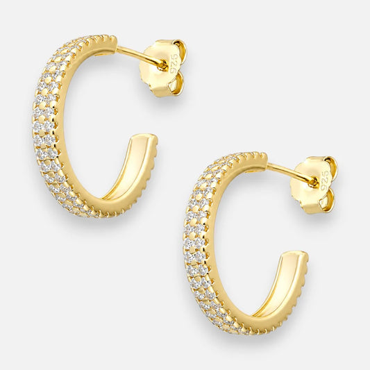Semi Argolla Circones Pavé 17 mm