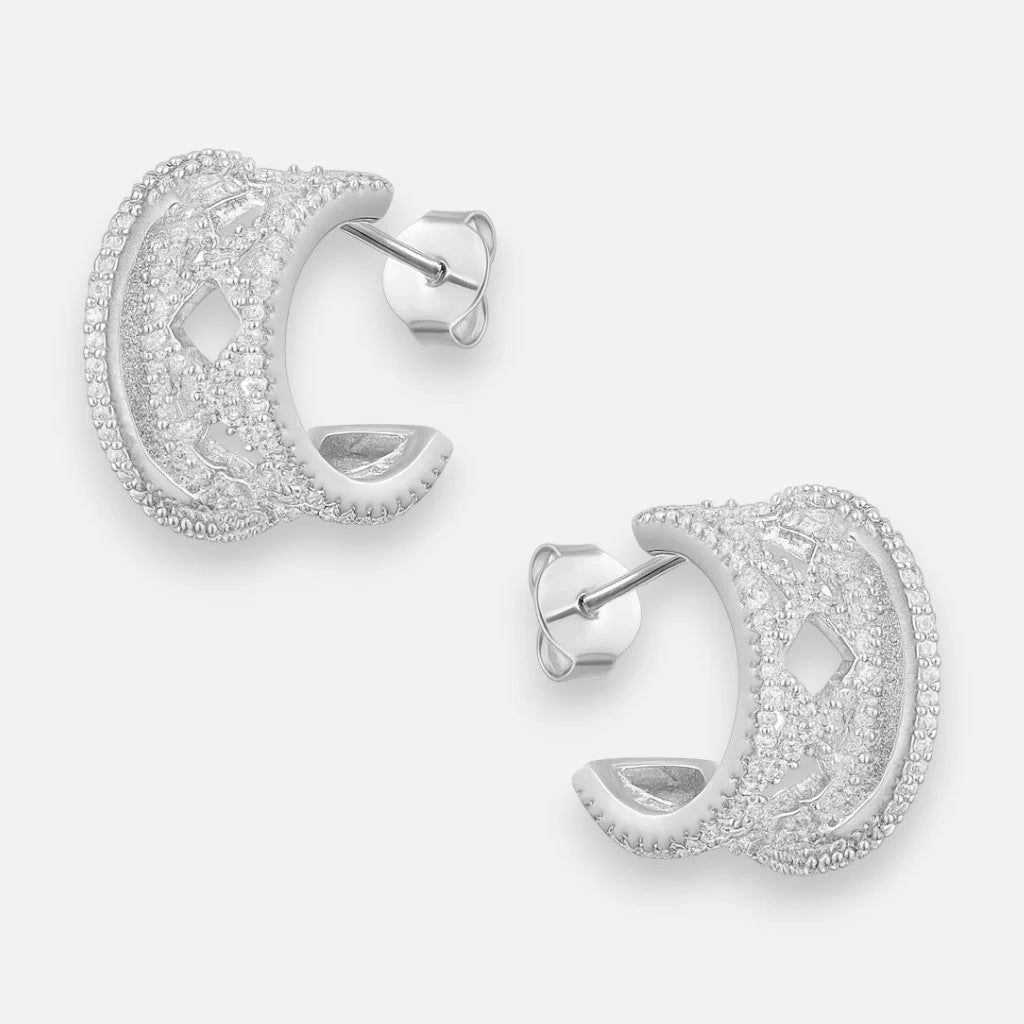 Semi Argolla Triple Rombos Circones 17 mm