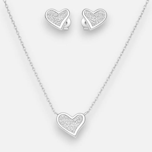 Set Collar y Aros Corazón Circones