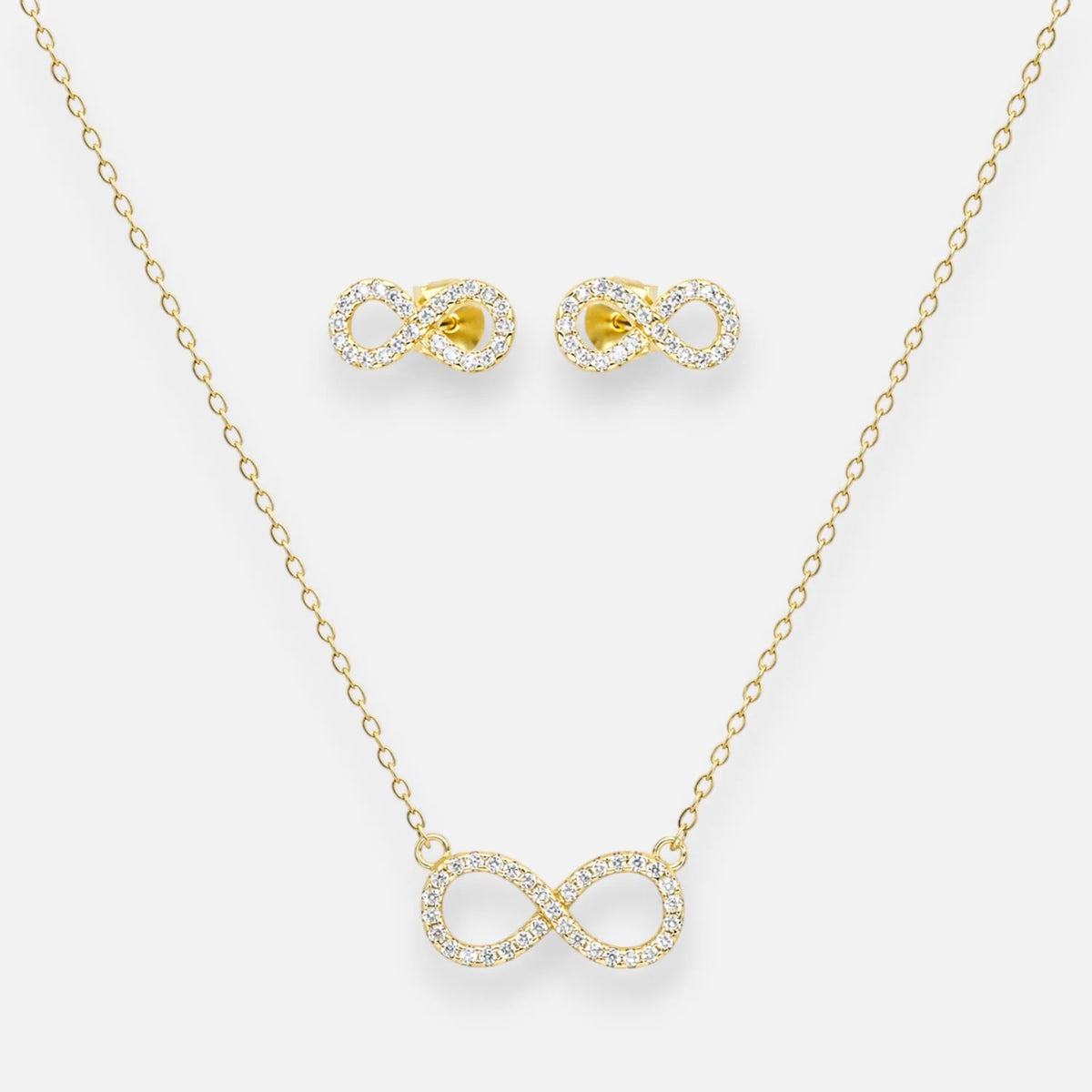 Set Collar y Aros Infinito Circones