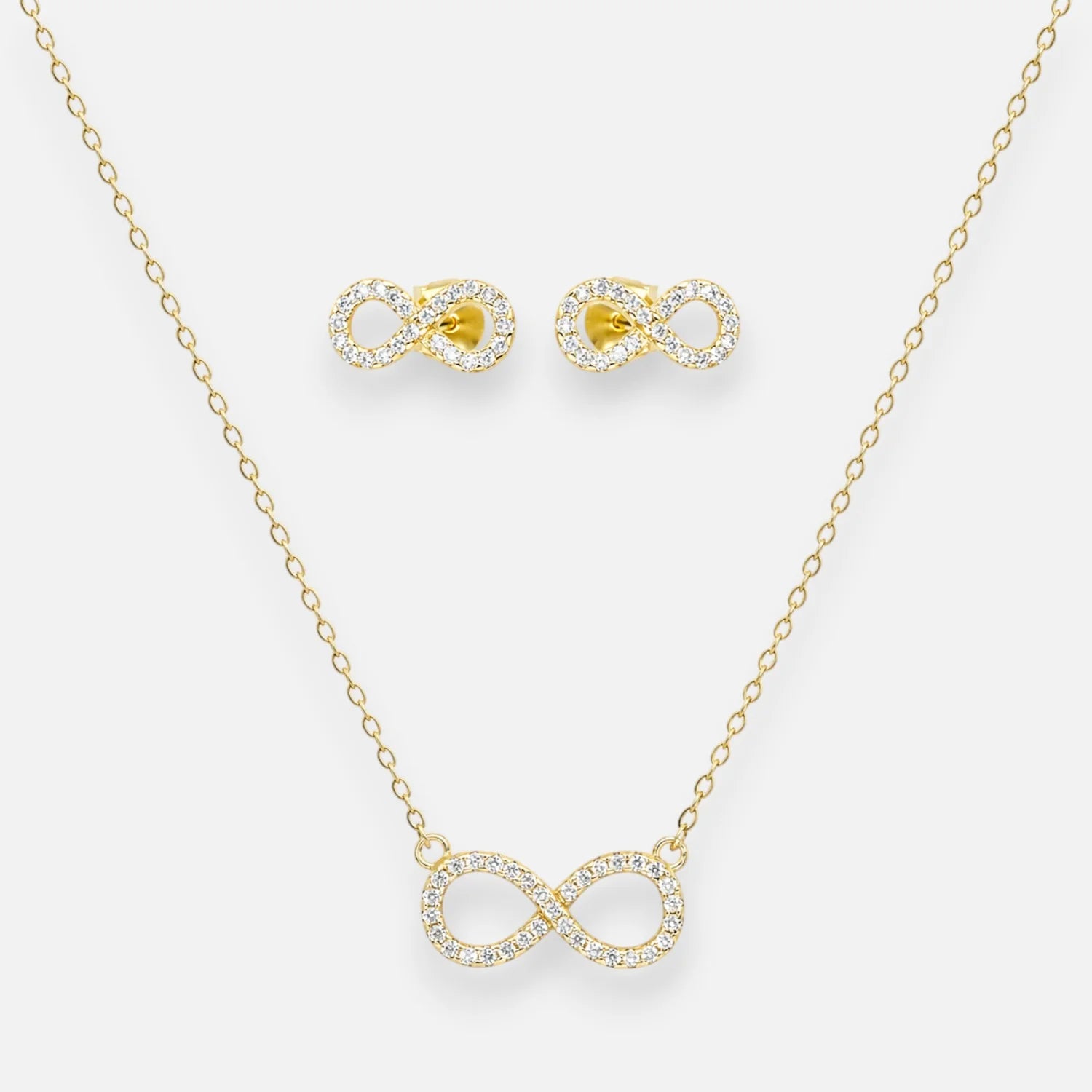 Set Collar y Aros Infinito Circones