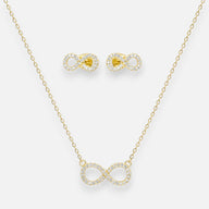 Set Collar y Aros Infinito Circones