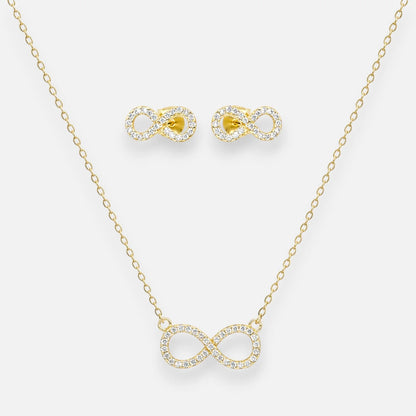 Set Collar y Aros Infinito Circones