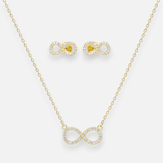 Set Collar y Aros Infinito Circones