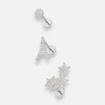 Set Piercing Flat Estrellas Torre Eiffel Circones