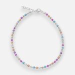 Tobillera Esferas Cristales Multicolor