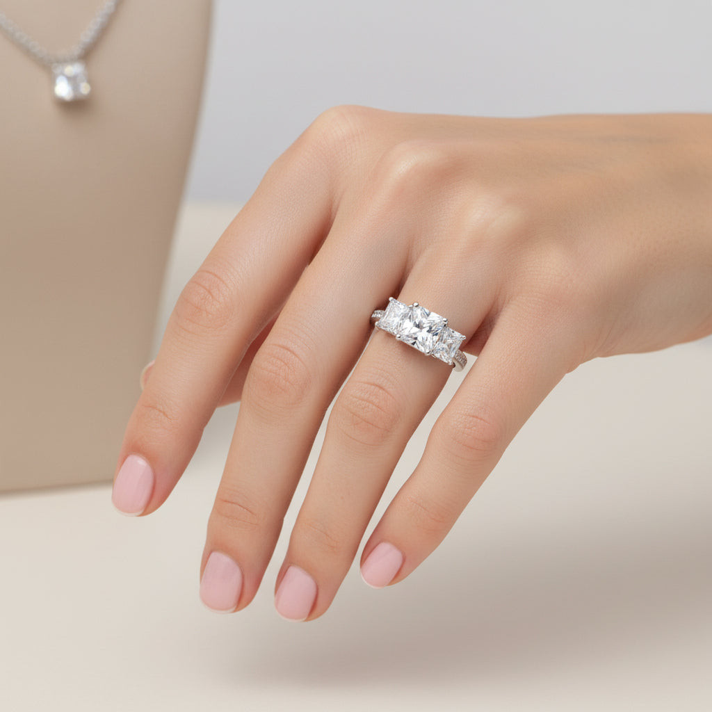 Anillo Trilogía Circones Baguette