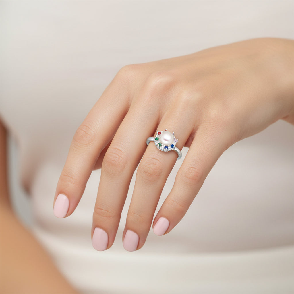 Anillo Perla Circones Multicolor