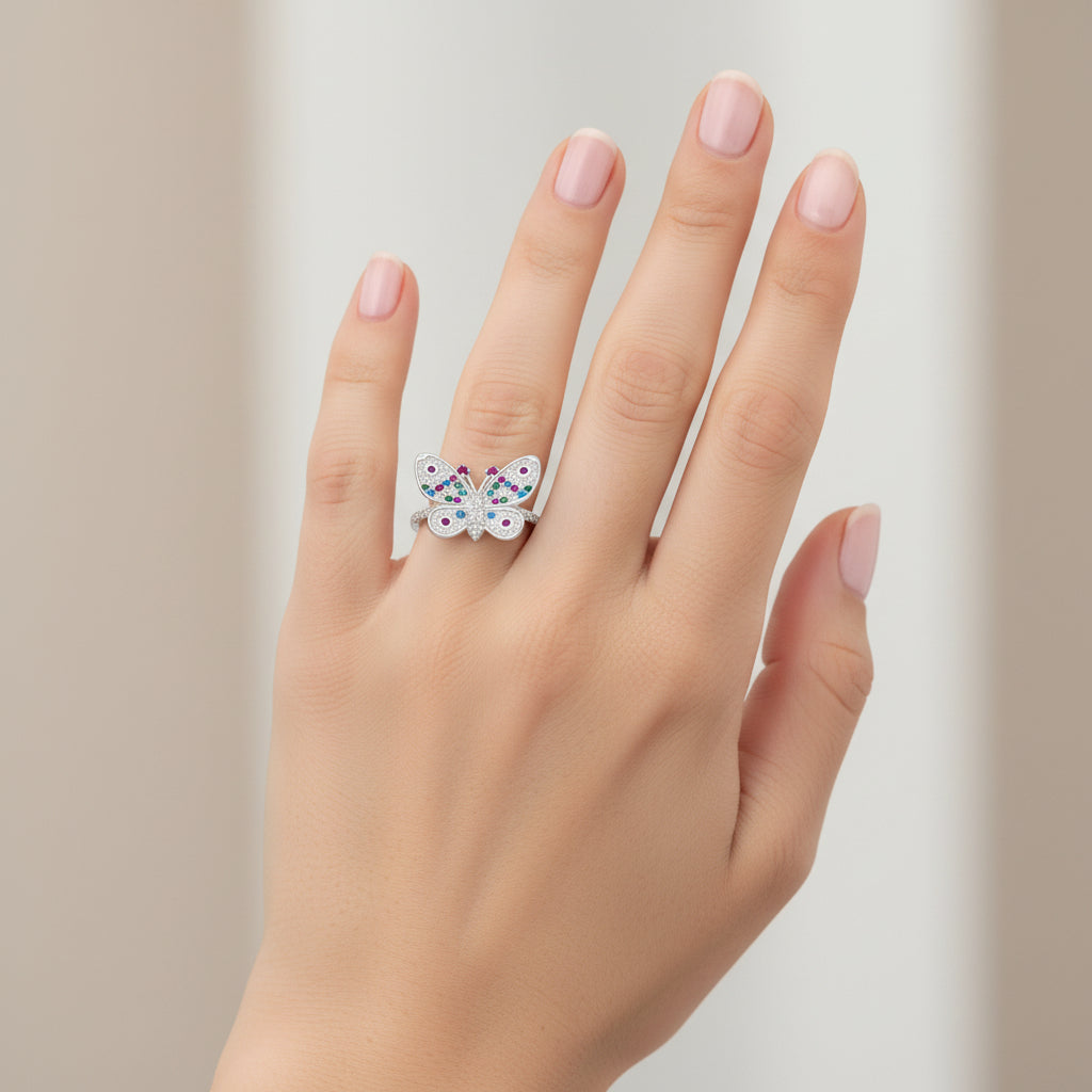 Anillo Mariposa Circones Multicolor