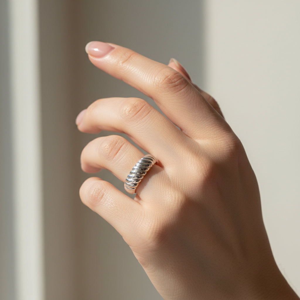 Anillo Chunky Líneas