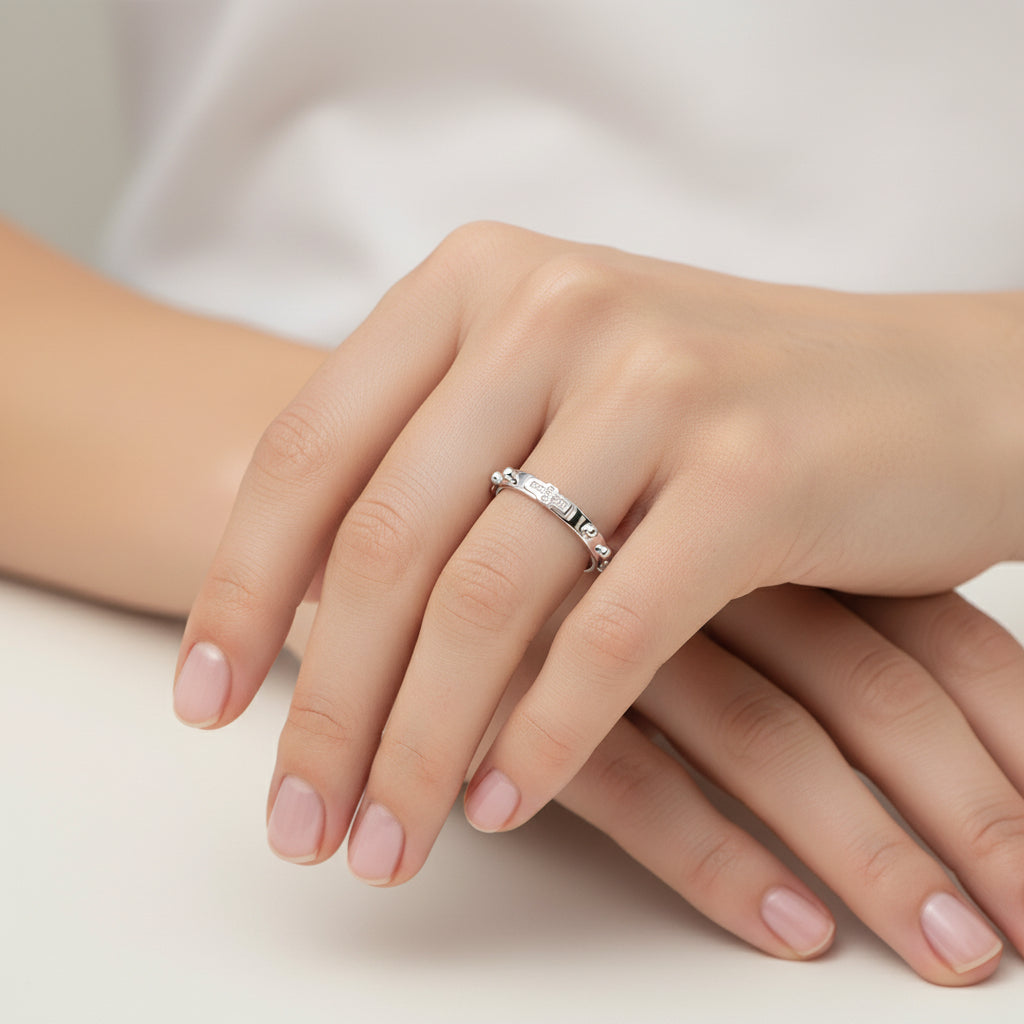 Anillo Denario Cruz Circones