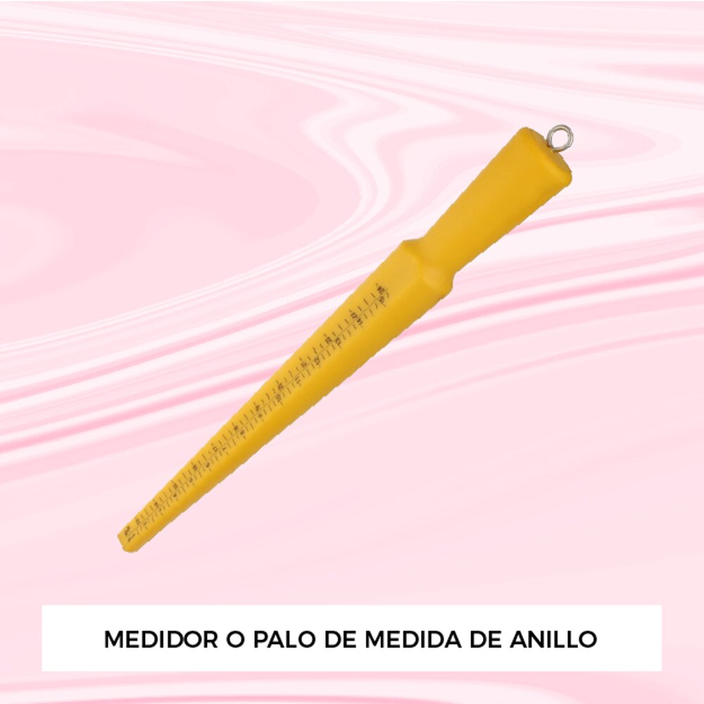 Palo de medida anillo y medidor de dedos